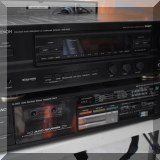 E13. Denon receiver (Model AVR-1000) and TEAC cassette player. 